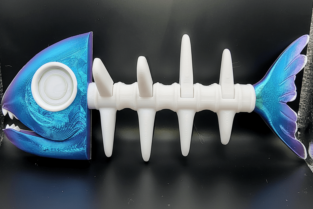 Fish Bone Key Holder - 3D Printed Wall Mount - TVP 3D