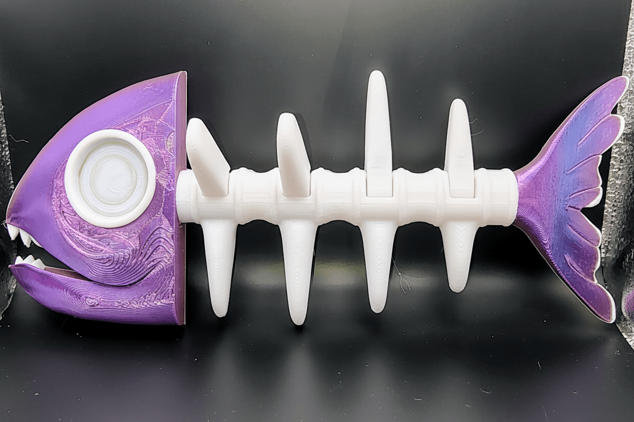 Fish Bone Key Holder - 3D Printed Wall Mount - TVP 3D